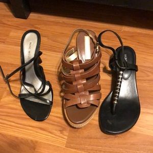 Nine West, banana republic, bcbg Sandal bundle!